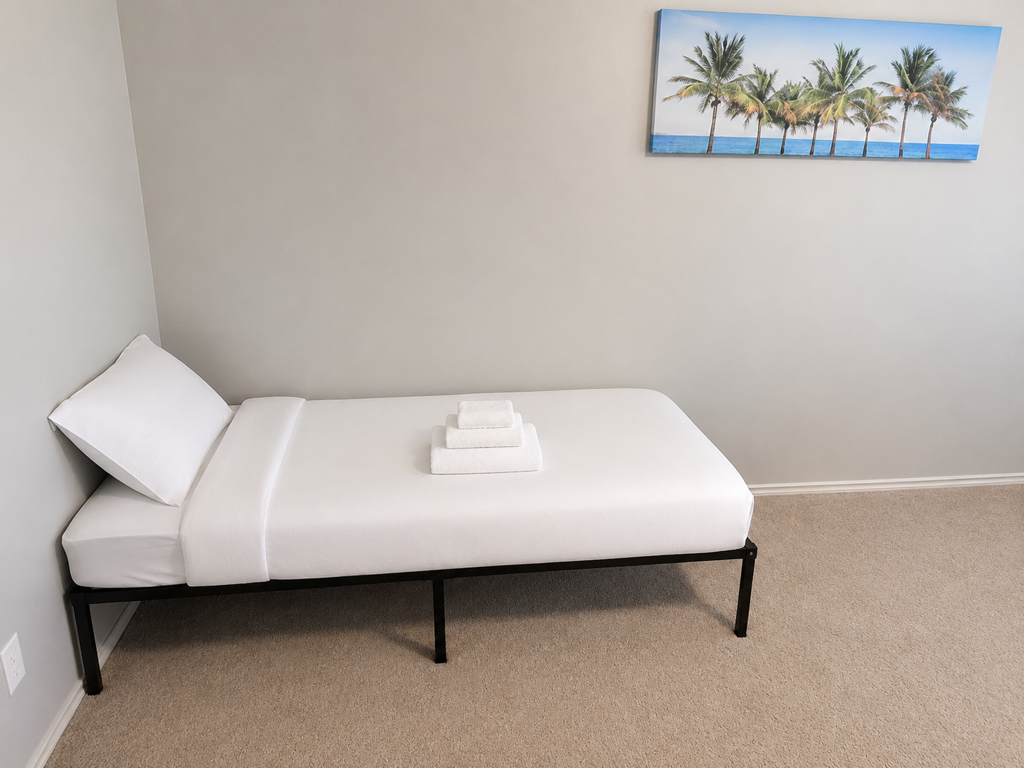 Meadowstone master bedroom with twin setup